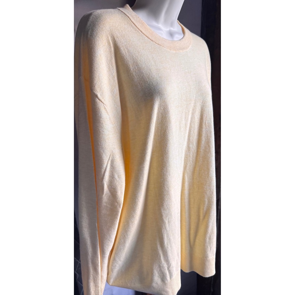 Goodfellow & Co Mens XL Soft Knit Crew Sweater Yellow Marled Pullover NWT